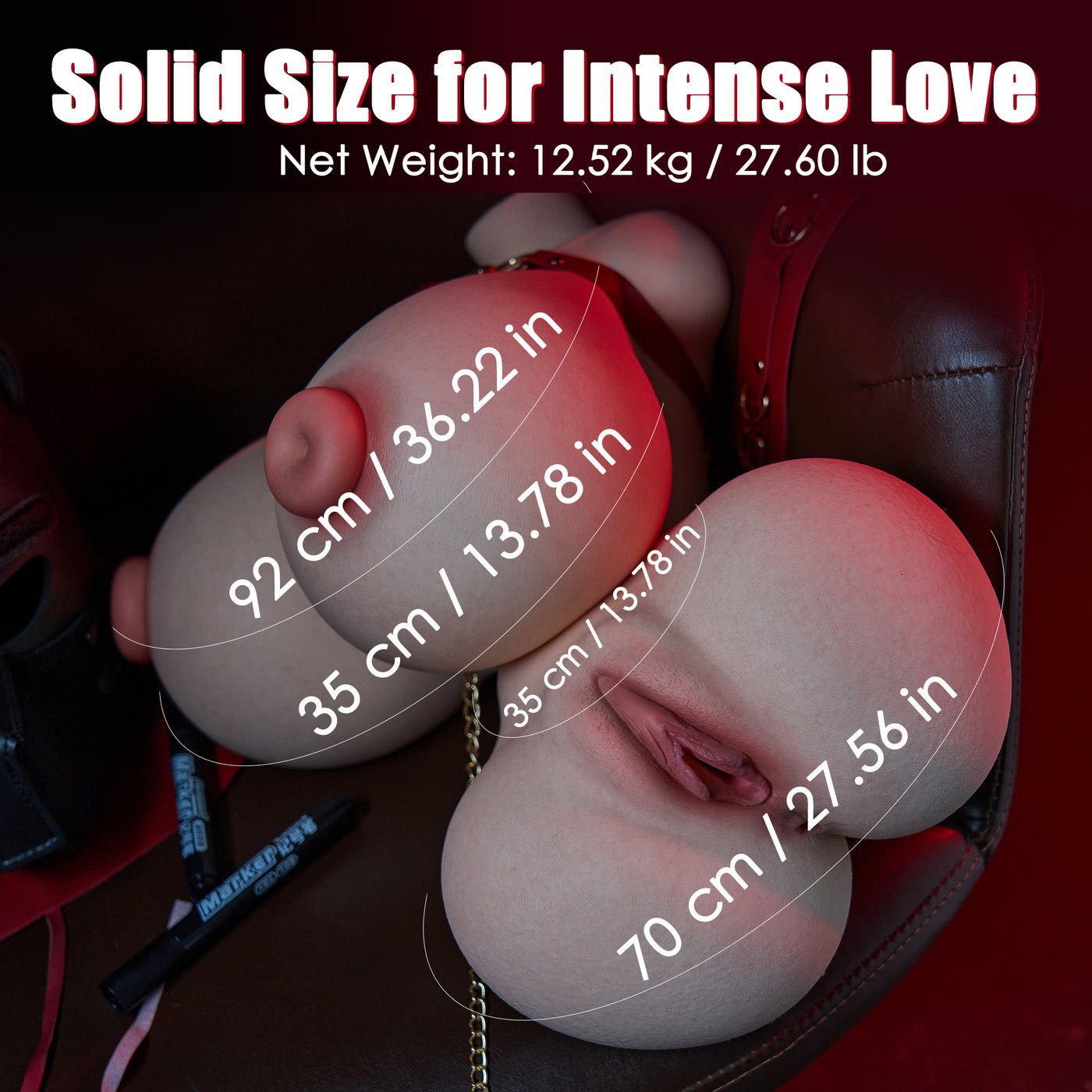 Camilla: Male Masturbator Silicone Sex Doll Torso with Fuckable Big Boobs